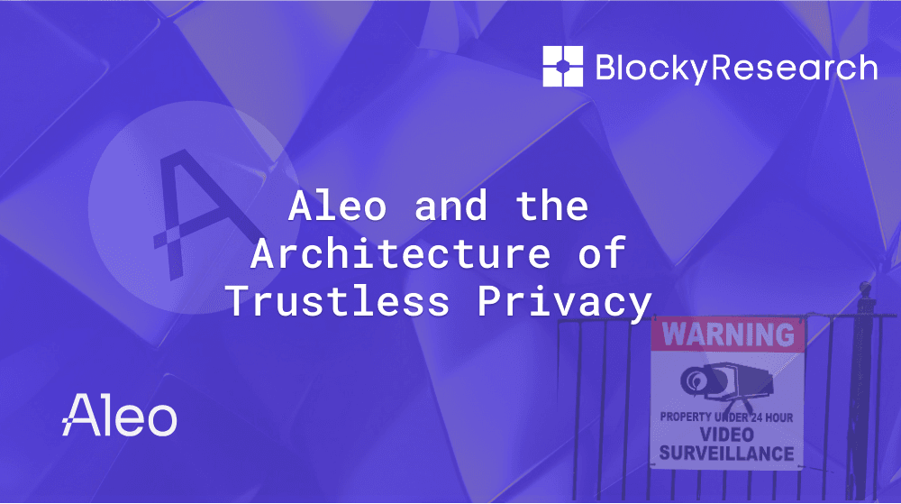 Aleo and the Architecture of Trustless Privacy: How Zero-Knowledge ...