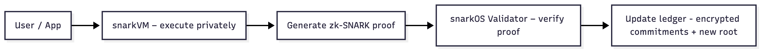 A simplified flow of an Aleo transaction